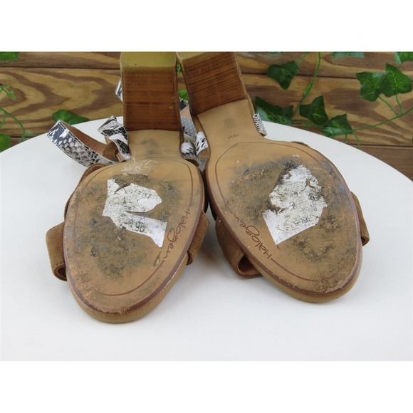 Halogen Size 7.5 M Women Sandal Ankle Strap Brown Leather - Picture 9 of 10